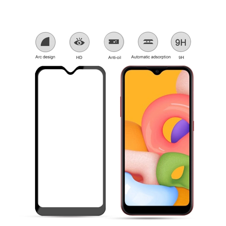 適用於 Galaxy A01 2pcs mocolo 0.33mm 9H 2.5D全膠全屏鋼化玻璃保護膜