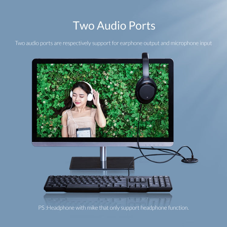 ORICO DESK-2U1C 桌洞式多功能集線器