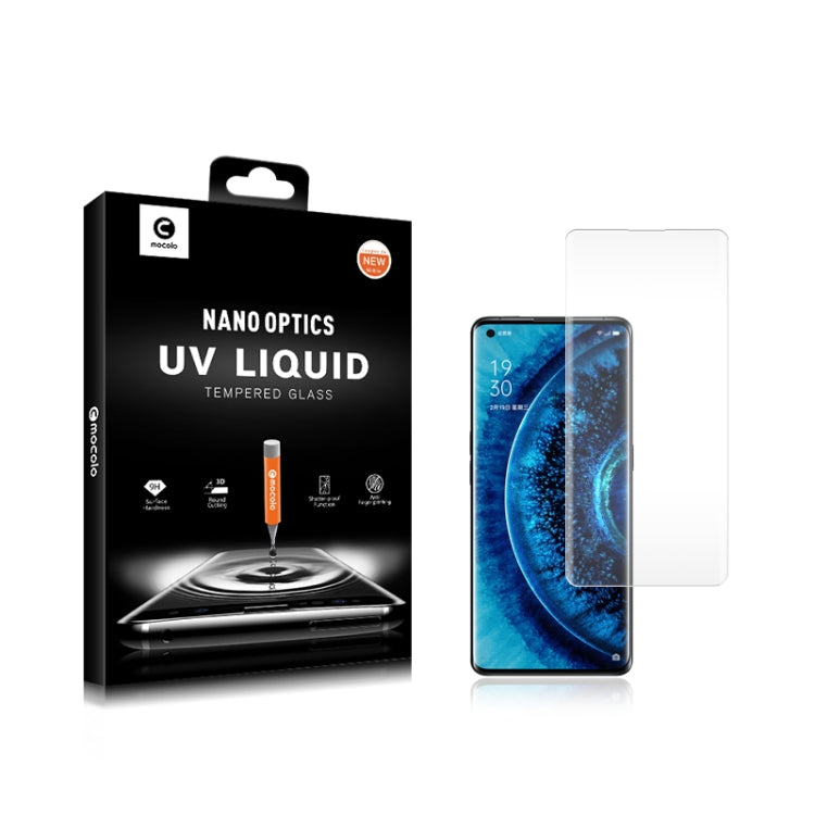 適用於 Oppo Find X2/ X2 Pro mocolo 9H 3D 全屏曲面UV保護膜