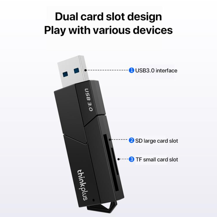 聯想 D204 USB3.0 二合一讀卡器