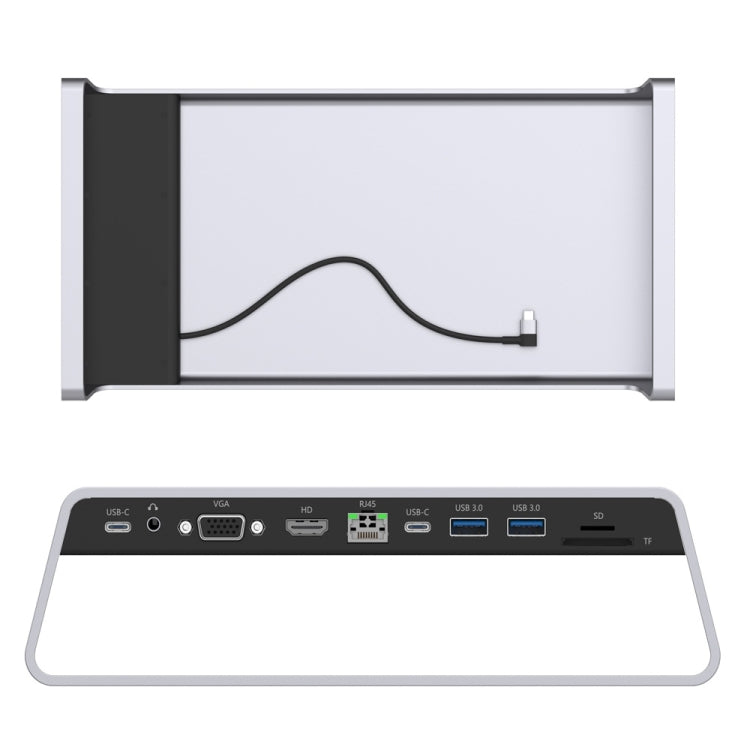 Onten 95109  Type-C 轉 HDMI + VGA + RJ45 + USB3.0 x 2 11合一多功能適配器 兼電腦底座