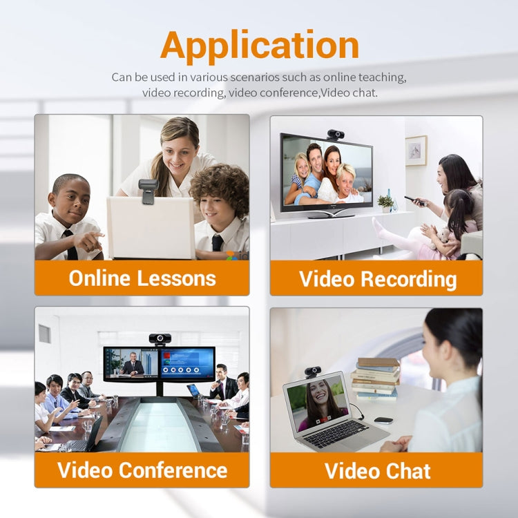 高清1080P攝像頭內置麥克風智能攝像頭USB桌面筆記本電腦遊戲美顏直播視頻