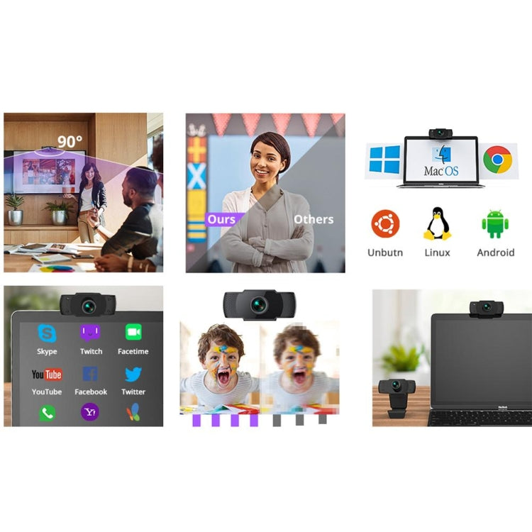 高清1080P百萬像素USB網絡攝像頭CMOS傳感器帶麥克風PC筆記本電腦