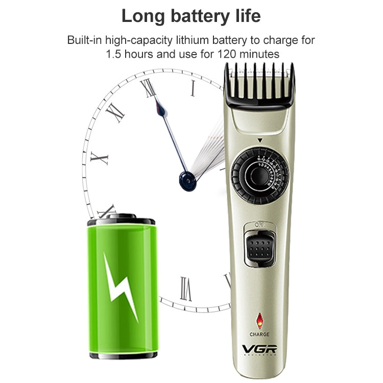 VGR V-031 5W USB多尺寸可控自助修剪理髮器
