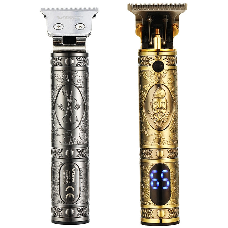 VGR V-228 5W USB復古雕刻理髮剪帶LED數顯