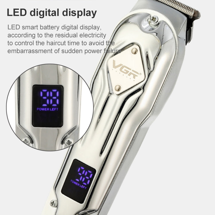 VGR V-261 8W USB金屬專業髮廊理髮剪帶LED數顯