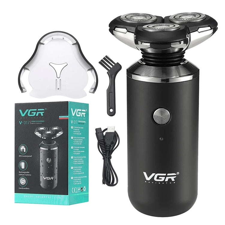 VGR V-317 5W USB全方位立體浮動三網電動剃鬚刀