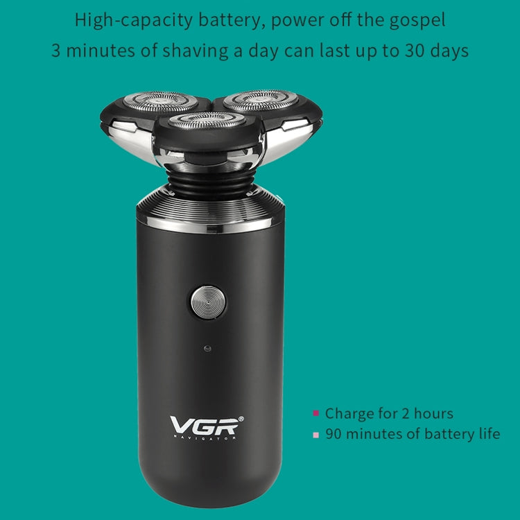 VGR V-317 5W USB全方位立體浮動三網電動剃鬚刀
