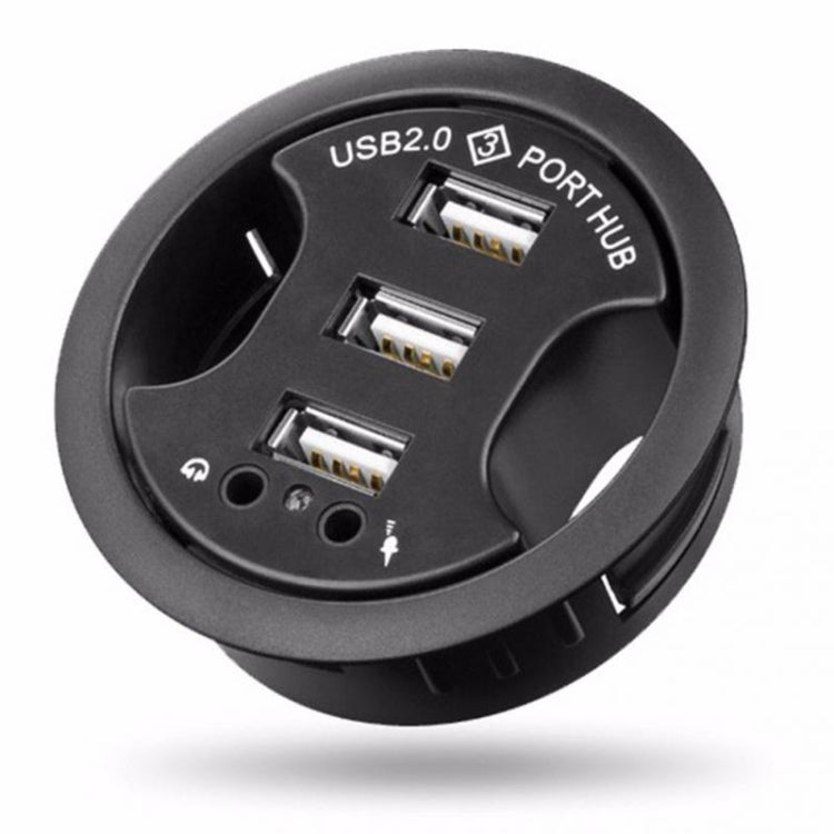 3端口USB 2.0集線器帶3.5mm耳機和麥克風接口