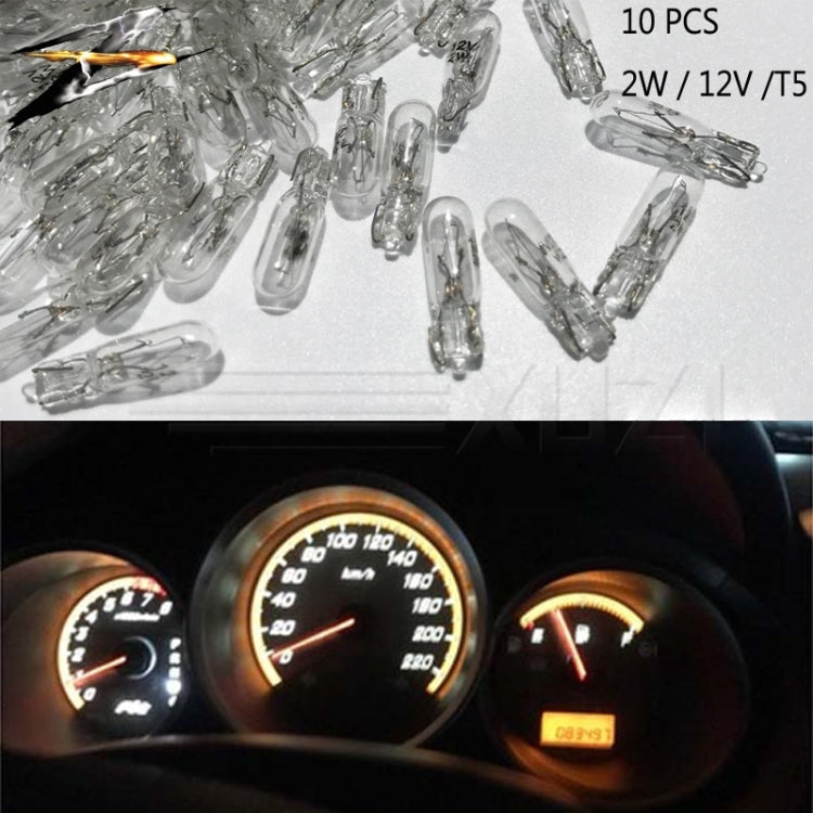 10個T5汽車儀錶光度計更換燈琥珀色1.2W 12 V燈