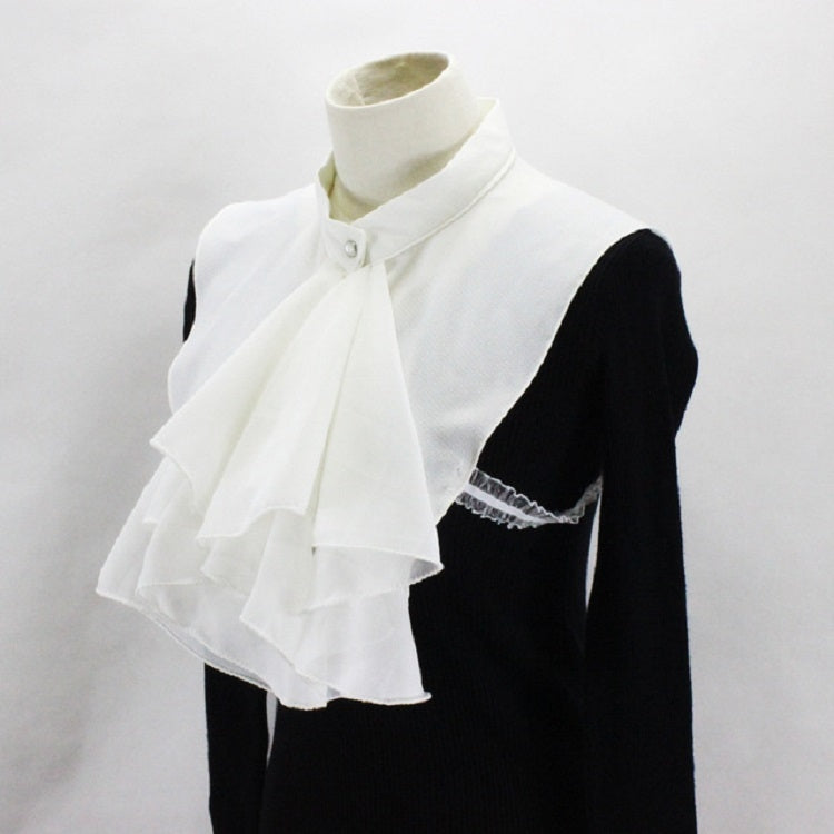 復古宮廷風雪紡襯衫領職業西裝裝飾假領子