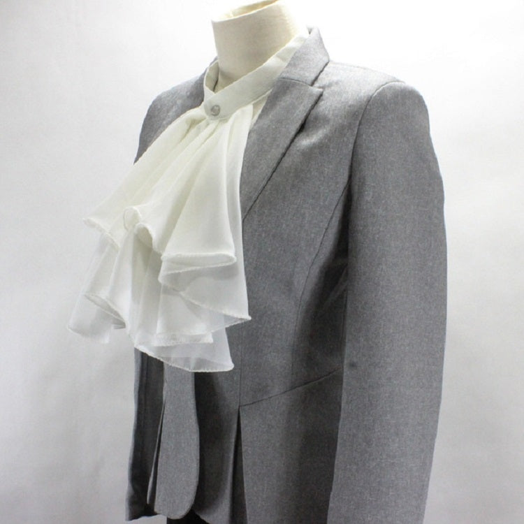 復古宮廷風雪紡襯衫領職業西裝裝飾假領子
