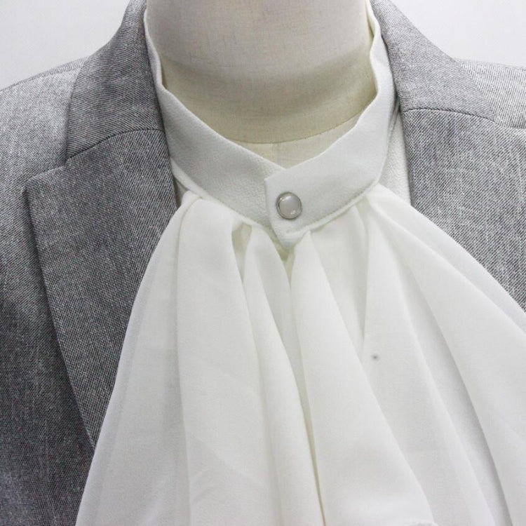 復古宮廷風雪紡襯衫領職業西裝裝飾假領子