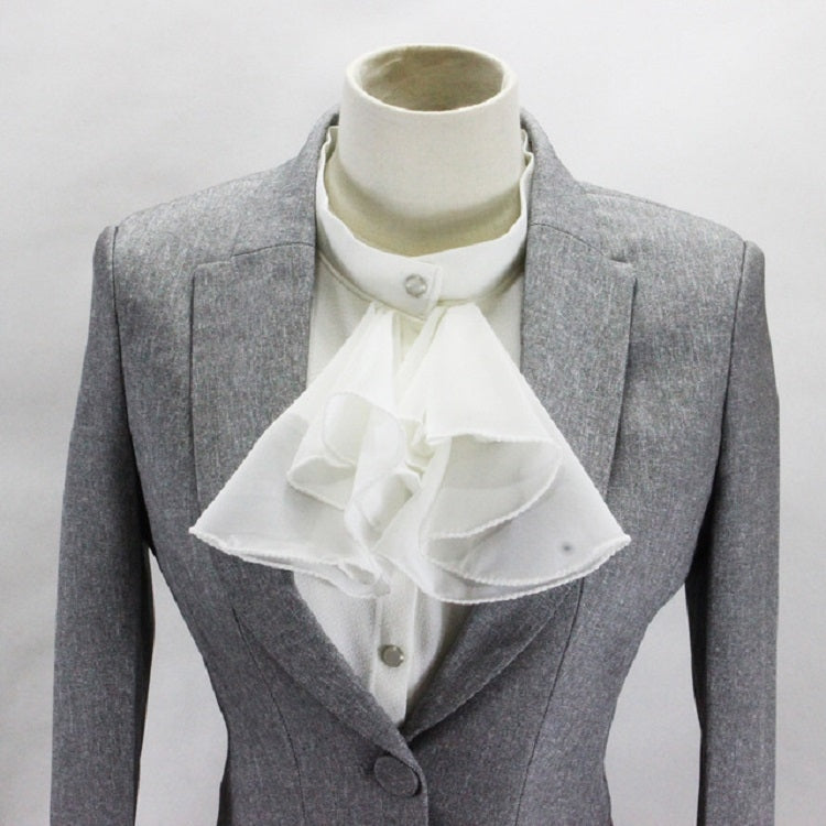 復古宮廷風雪紡襯衫領職業西裝裝飾假領子
