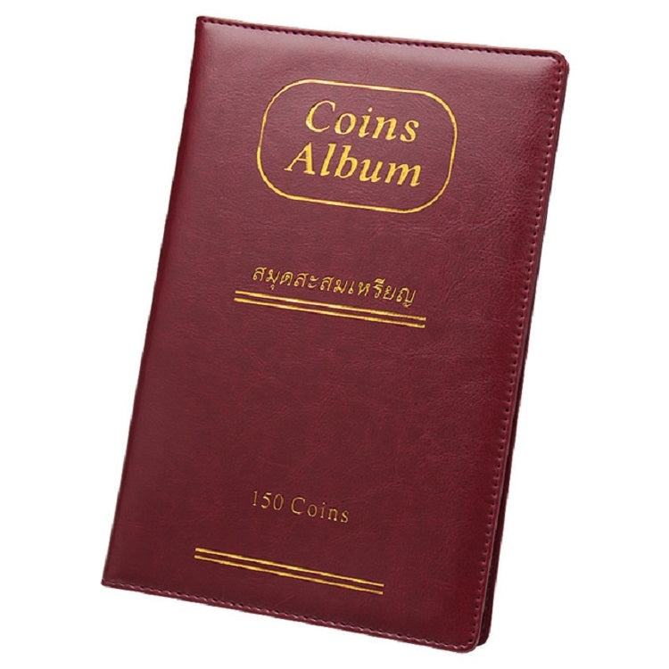 150格 皮革俄語封面錢幣收藏冊古幣銀元紀念幣收納夾