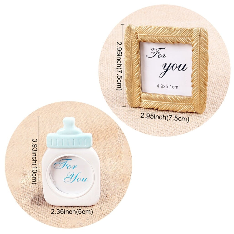嬰兒奶瓶形狀塑料相框 方形相架擺件家居裝飾