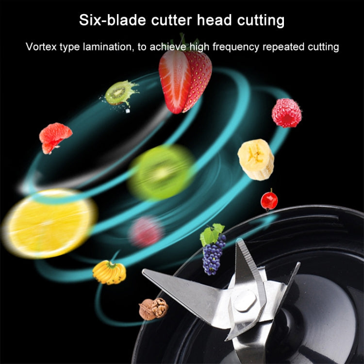 多功能榨汁機旋轉提取杯 便攜式USB充電果汁機攪拌機 6刀片