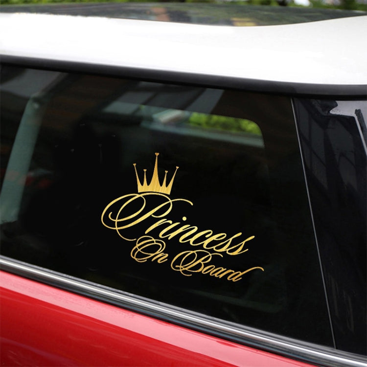 公主寶貝汽車貼花反光汽車貼紙 尺寸：16.5x10.9cm
