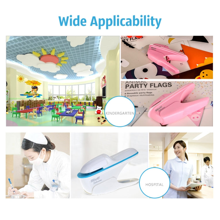 手持式迷你安全無釘訂書機 紙張裝訂最大7張紙訂書器