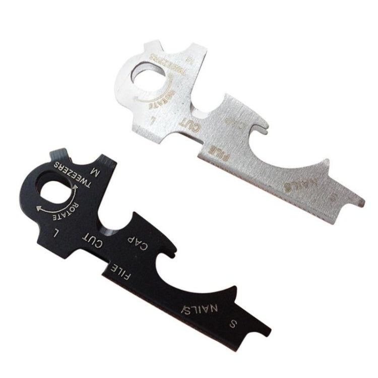 8合1 多功能工具EDC不銹鋼鑰匙扣戶外生存齒輪小工具