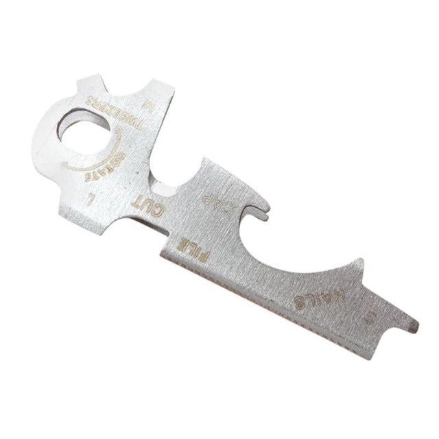 8合1 多功能工具EDC不銹鋼鑰匙扣戶外生存齒輪小工具