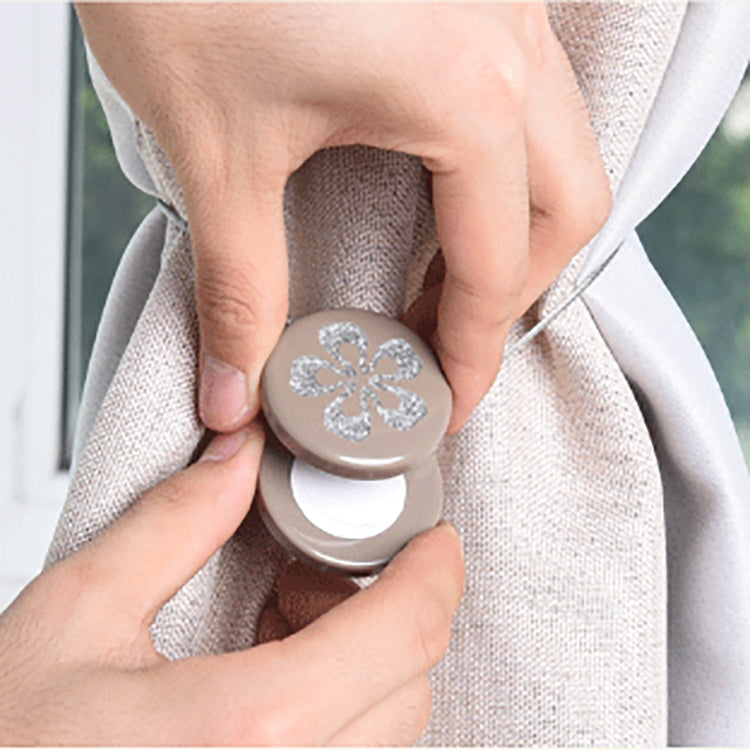 2個一賣 簡約現代磁鐵鋼絲窗帘扣磁性免安裝窗帘綁帶系帶 鋼絲窗帘掛鈎