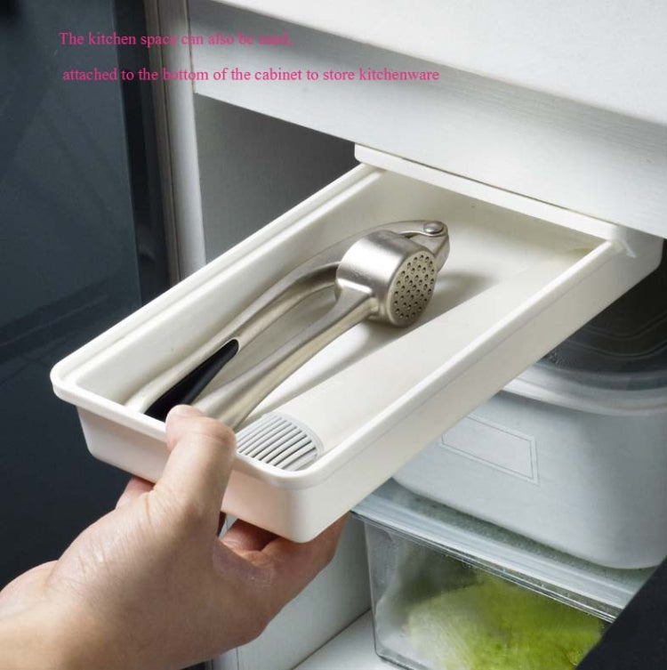 隱藏式桌面文具收納盒創意辦公室桌底粘貼筆筒