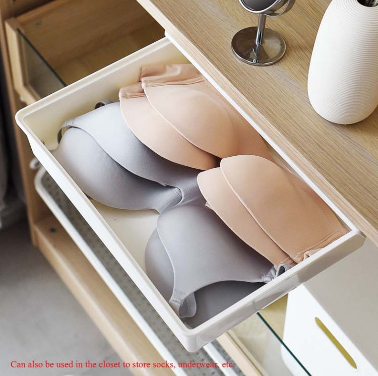 隱藏式桌面文具收納盒創意辦公室桌底粘貼筆筒