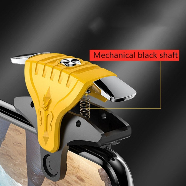 2對賣 F01 電鍍机械軸雙向按鍵輔助射擊遊戲手柄 適用於6.1-12.0mm厚度內的手機