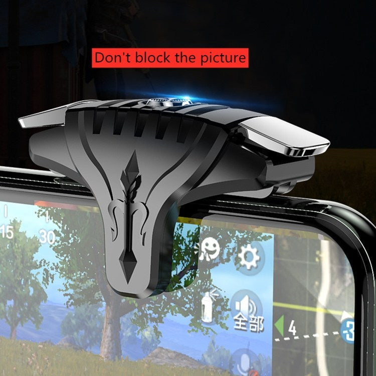 2對賣 F01 電鍍机械軸雙向按鍵輔助射擊遊戲手柄 適用於6.1-12.0mm厚度內的手機