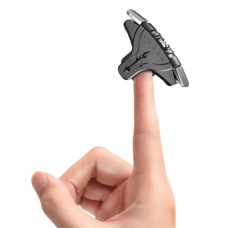 2對賣 F01 電鍍机械軸雙向按鍵輔助射擊遊戲手柄 適用於6.1-12.0mm厚度內的手機