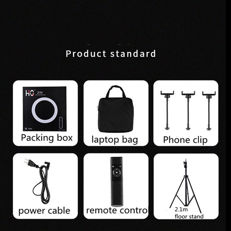 18寸 HQ-18N 直播補光燈網紅主播美顏手機自拍環形led打光燈，歐規