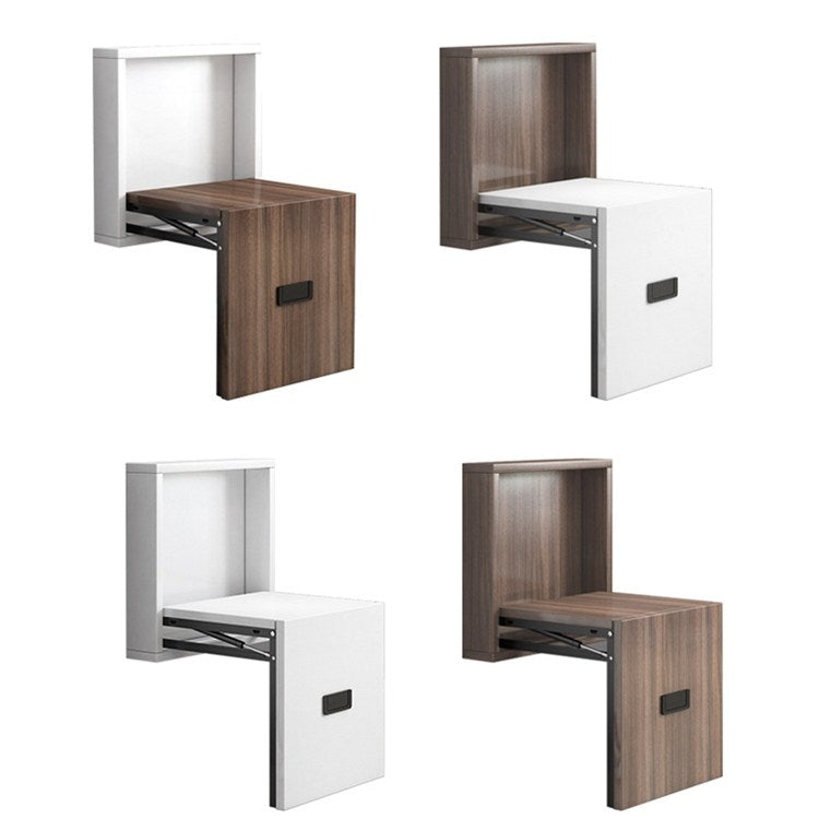 簡約木質摺疊壁掛式家用腳凳過道隱形穿鞋凳