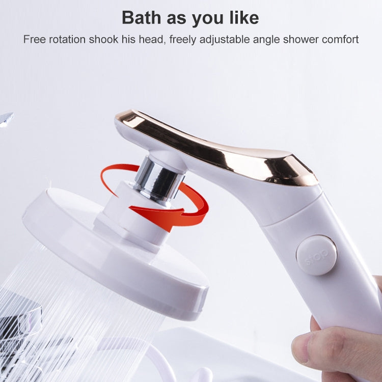 萬向增壓花灑一鍵止水手持噴頭