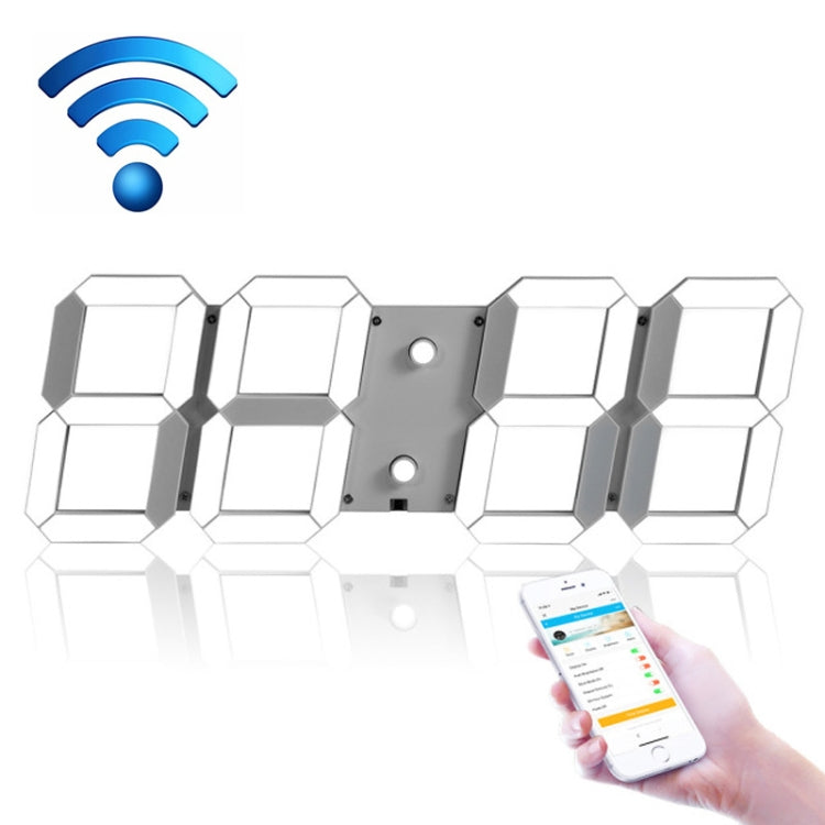 LED數字鐘客廳壁掛鐘創意WIFI鐘錶美規