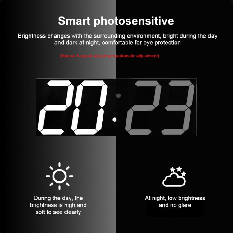 LED數字鐘客廳壁掛鐘創意WIFI鐘錶美規