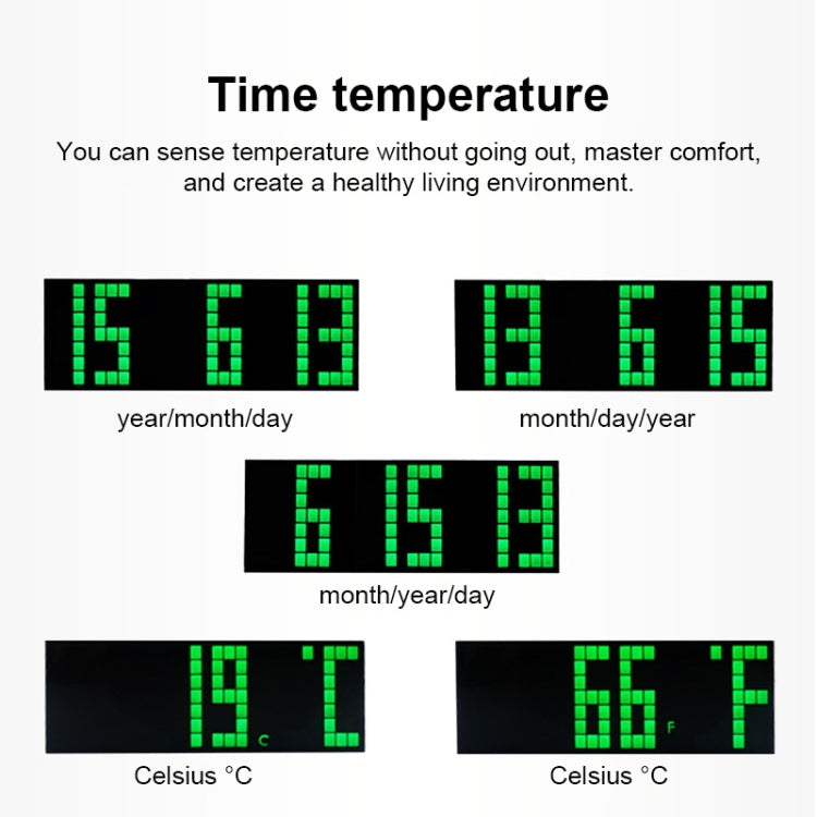 数字电子鬧鐘創意LED台鐘美規