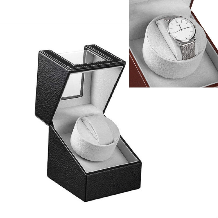 皮革單隻手錶盒電動馬達晃表器自動搖表器，美規