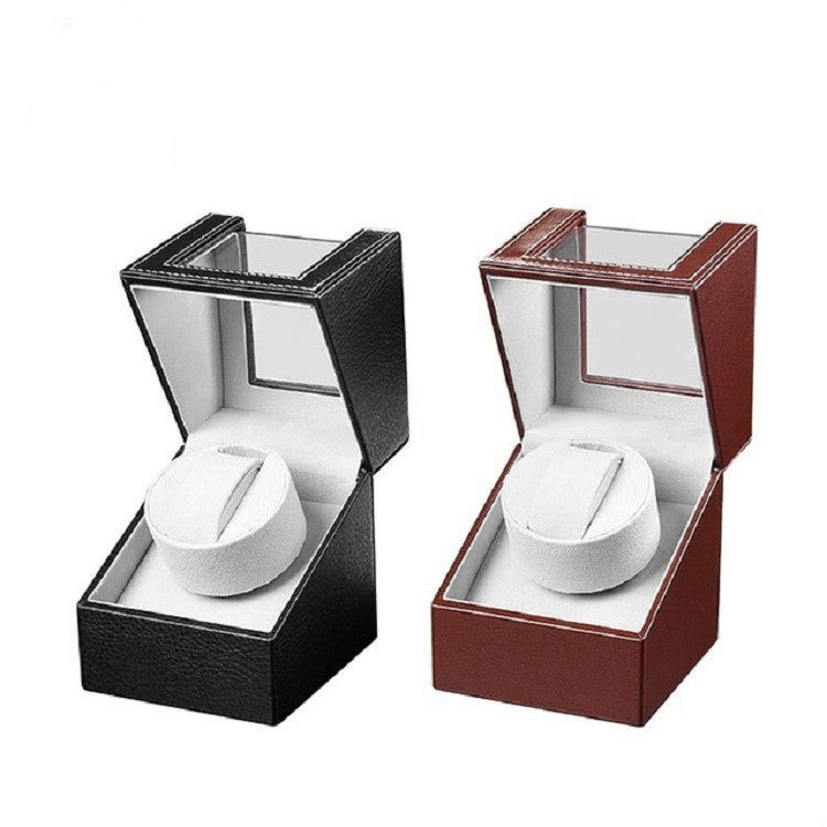 皮革單隻手錶盒電動馬達晃表器自動搖表器，美規