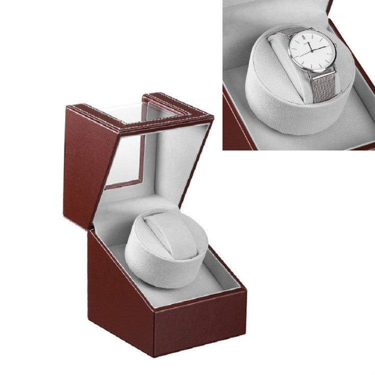 皮革單隻手錶盒電動馬達晃表器自動搖表器，美規