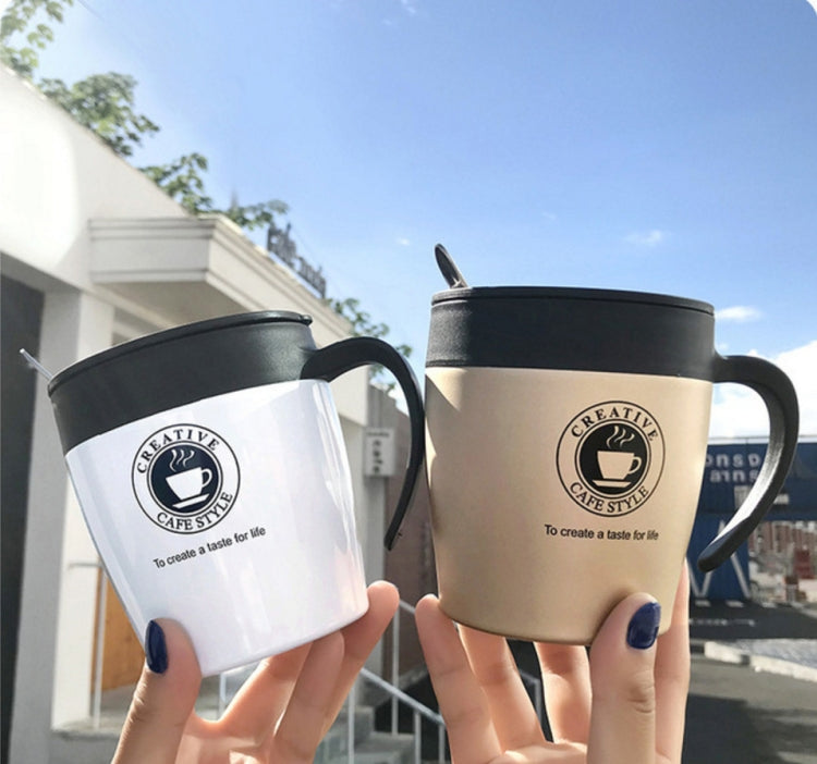 手拿咖啡杯不銹鋼保溫杯水杯辦公室商務便捷馬克杯