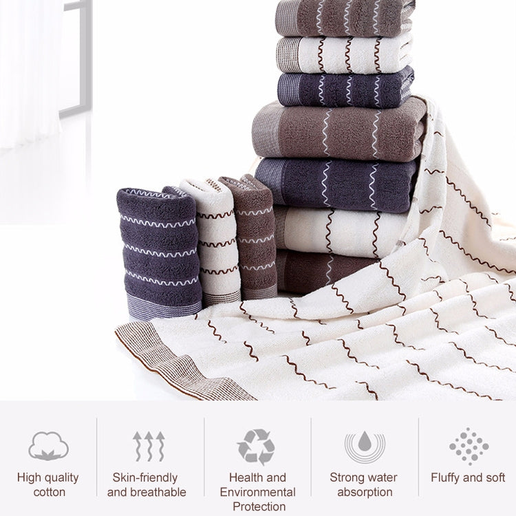 純棉32股波浪紋吸水耐用浴巾