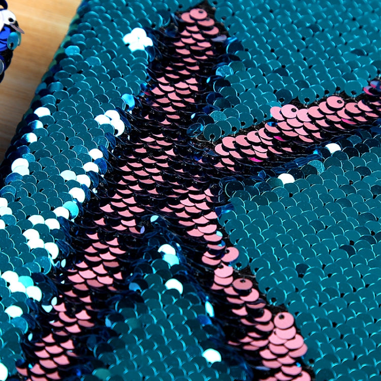 創意文具字母魚鱗片筆記本亮片翻轉商務辦公記事本