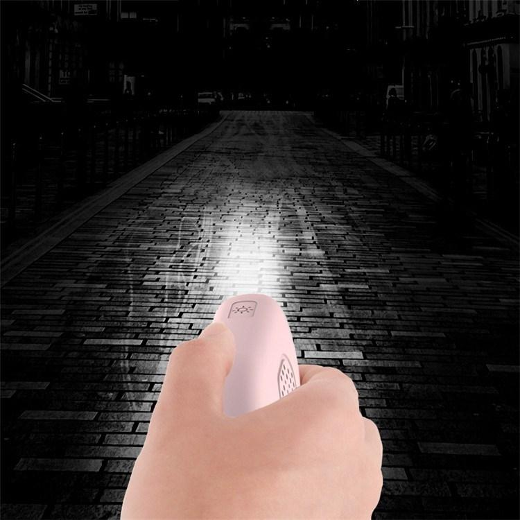 130分貝 IP44防水 充電款防狼報警器手電筒智能個人報警器 英文包裝