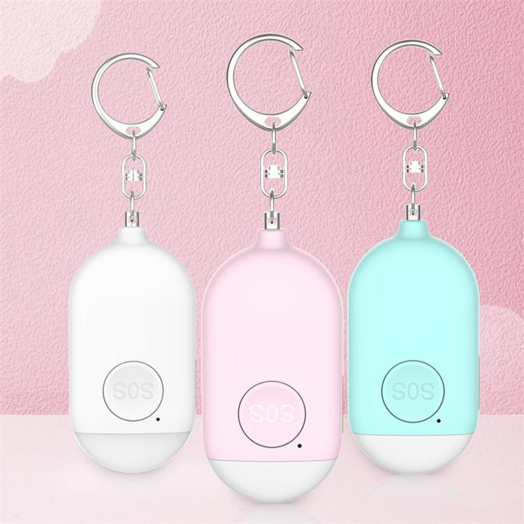 130分貝 IP44防水 充電款防狼報警器手電筒智能個人報警器 英文包裝