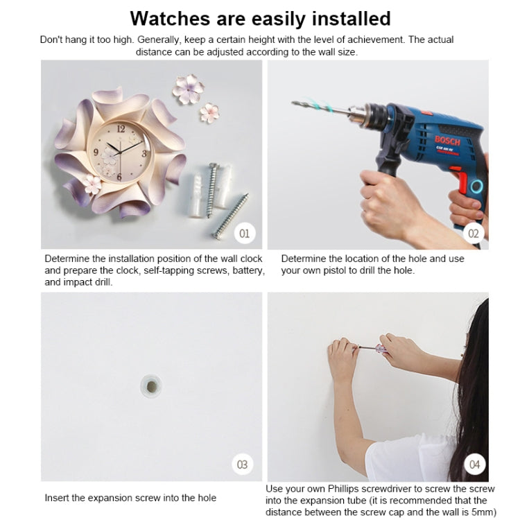 創意掛鐘現代純手繪掛鐘