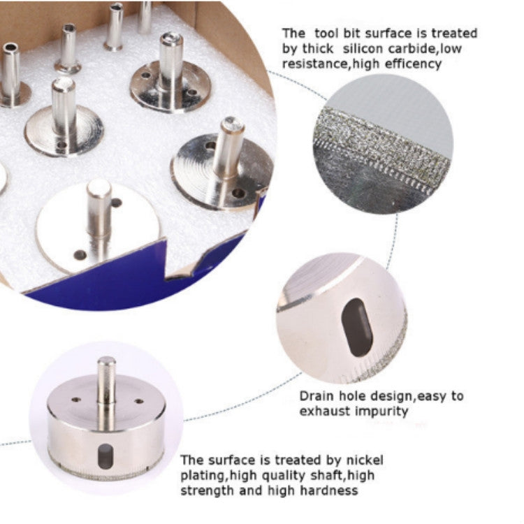15合一 6-50mm金剛石玻璃開孔器陶瓷大理石開孔器