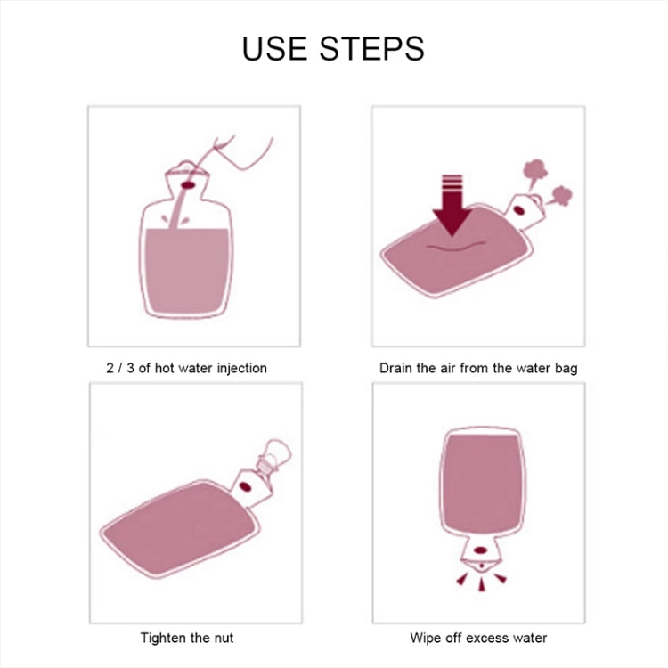 熱水瓶純色針織蓋（無熱水瓶）充水熱水袋天鵝絨包軟針織