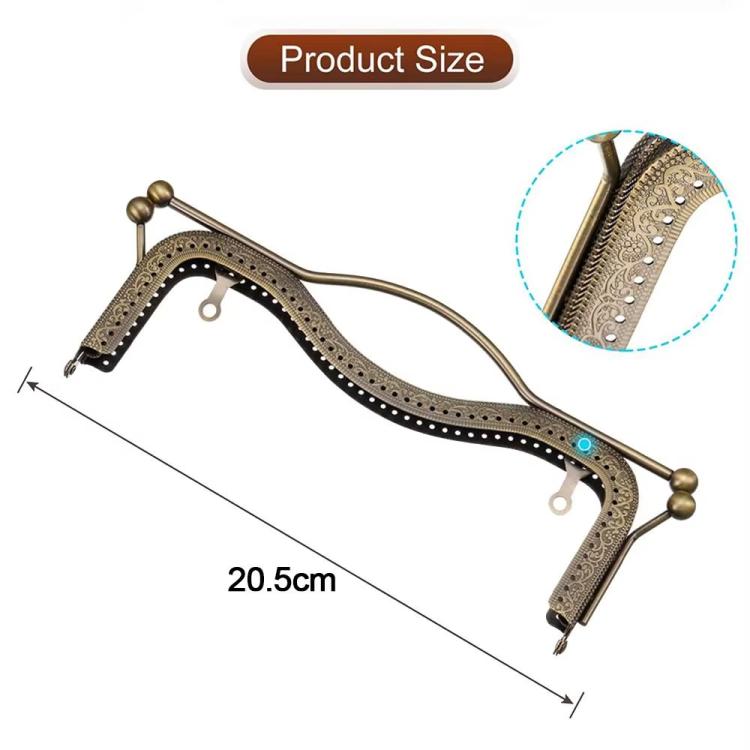 20.5cm Concave Waist Embossed Lip Handle Luggage Hardware Accessories
