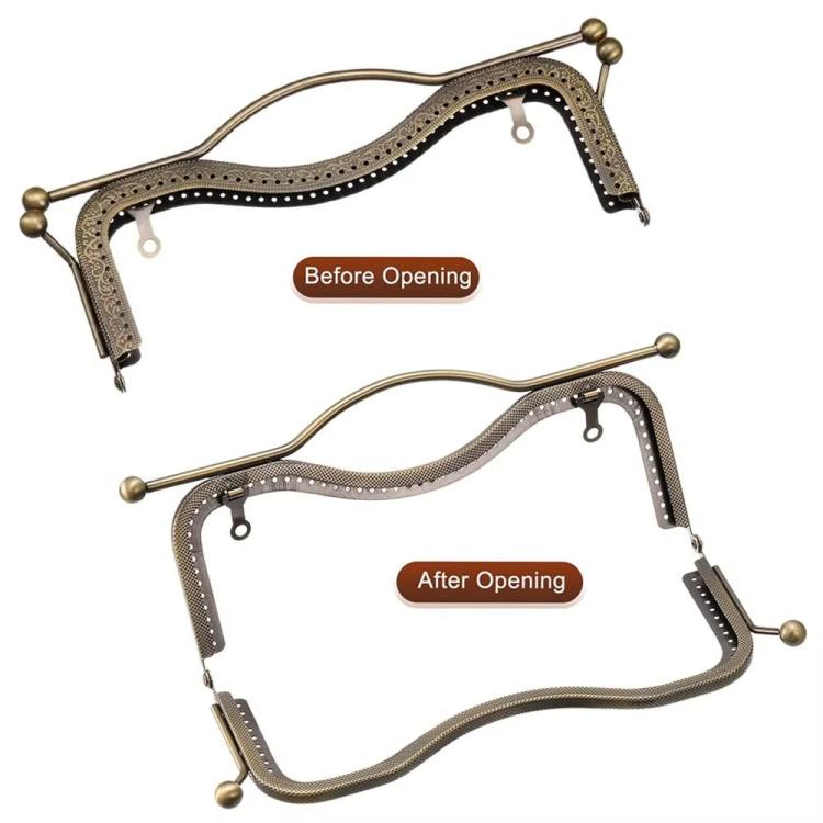 20.5cm Concave Waist Embossed Lip Handle Luggage Hardware Accessories